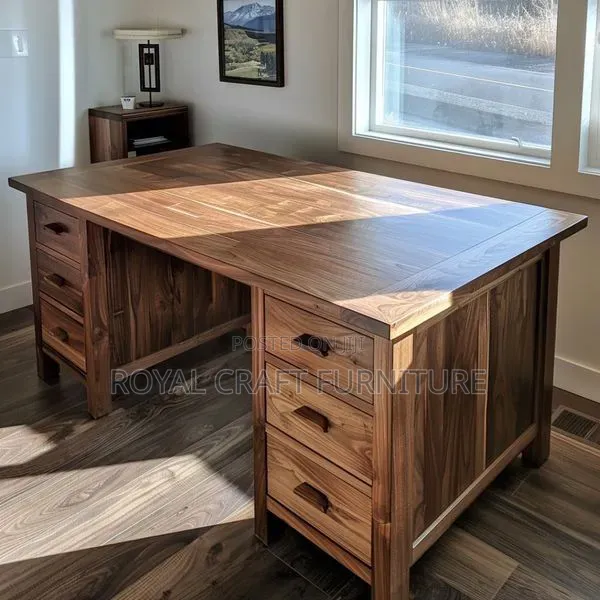 Premium Mahogany Executive Office Desk - Luxury Workstation