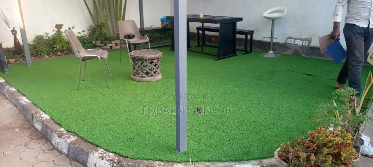 Outdoor, Gazebo Setup Around the House Artificial Grass Carpet