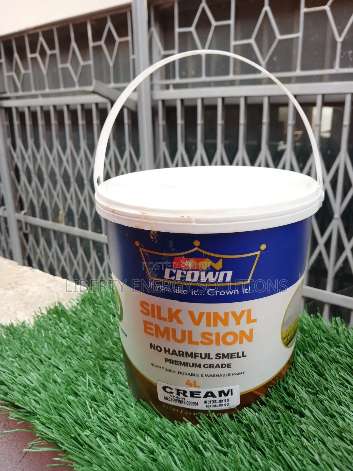 New Arrival Crown Silk Vinyl Emulsion in a Cream Color.