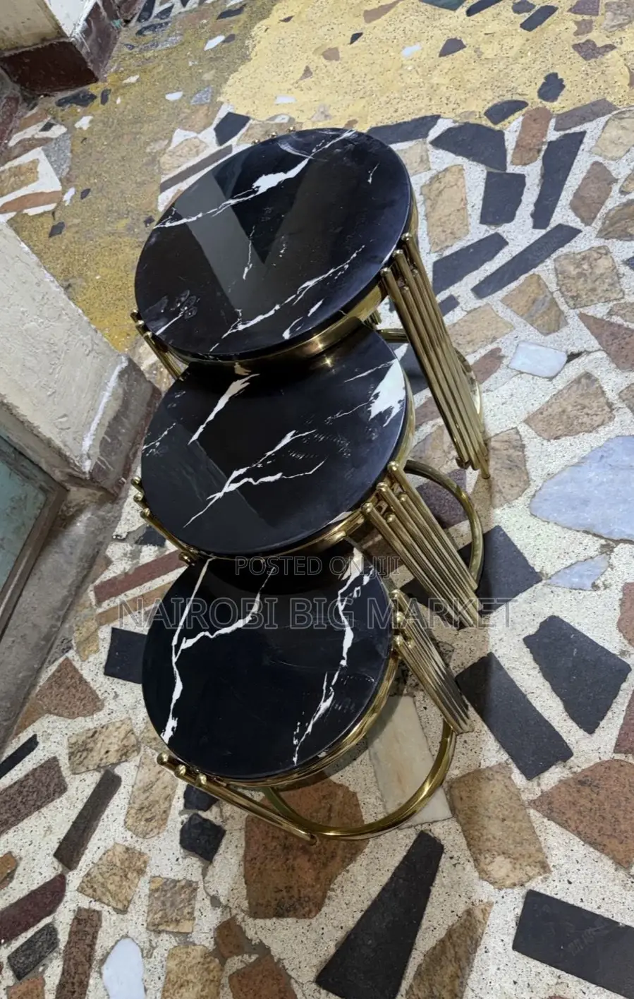 3 in 1 Executive Pure Marble Table
