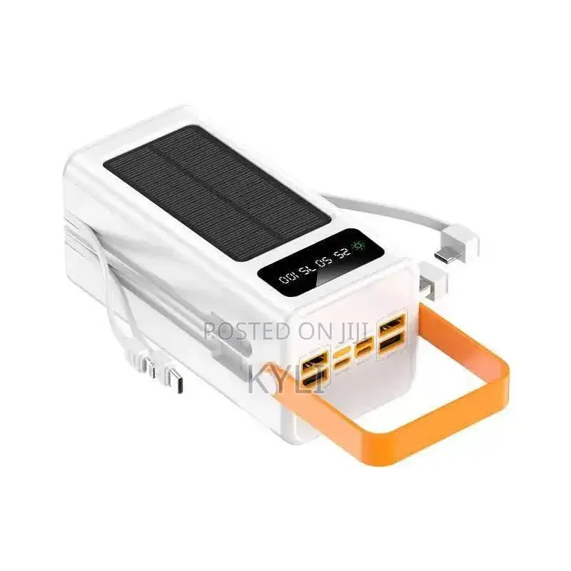 50000 Mah Solar Power Bank. Rechargeable by Solar and Electricity