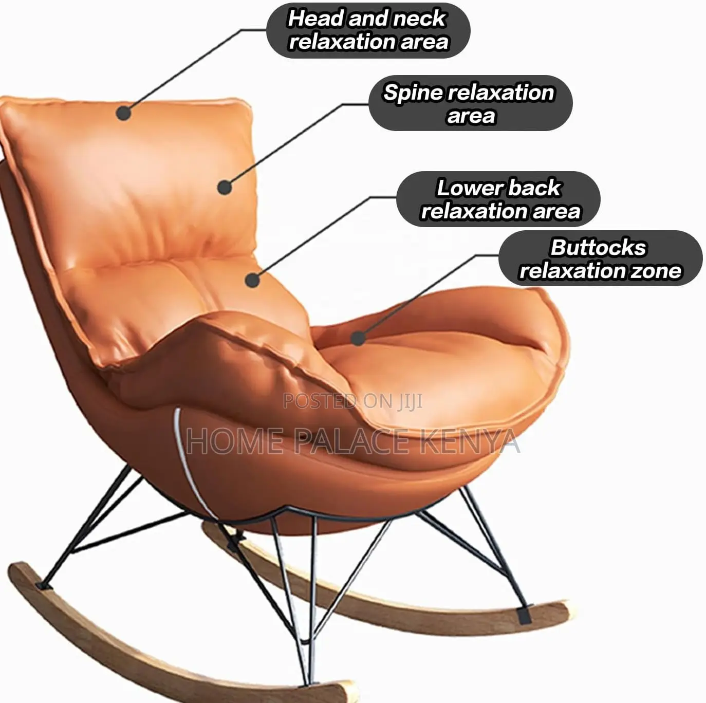 Rocking Chair: Checked Fabric Lobster Lazy Sofa With Legrest