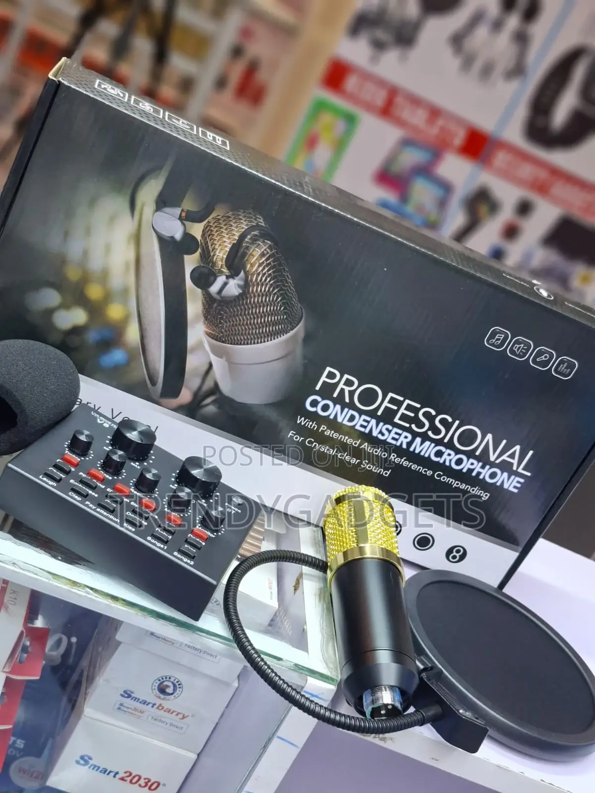 Bm800 Wired Condenser Microphone Complete Studio Kit