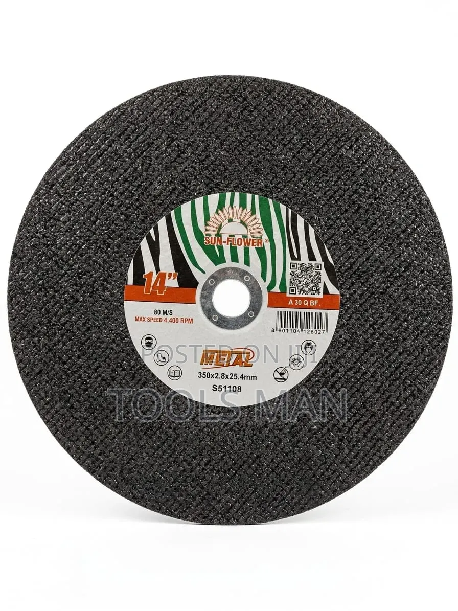 Sun-Flower 14 Inch Metal Cutting Disc 350mm Abrasive Wheel.