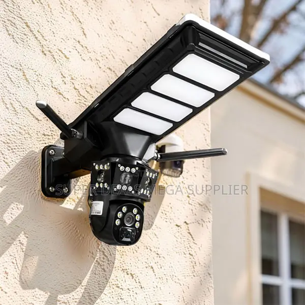 4g PTZ Colored Night Vision Solar Camera With Led Solar Street Light