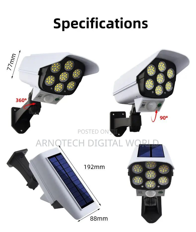 Waterproof Simulation Security Solar Motion Sensor Light,Dummy CCTV
