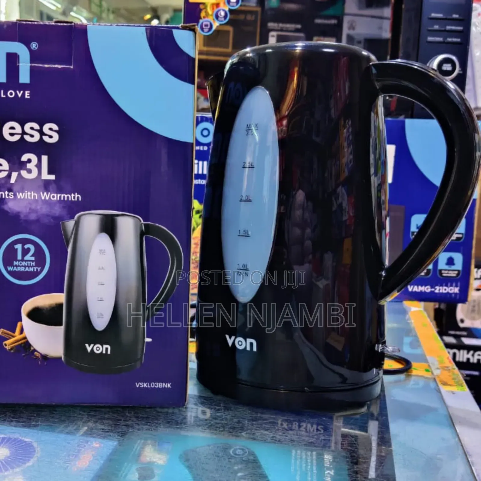 Von 3litres Cordless Kettle