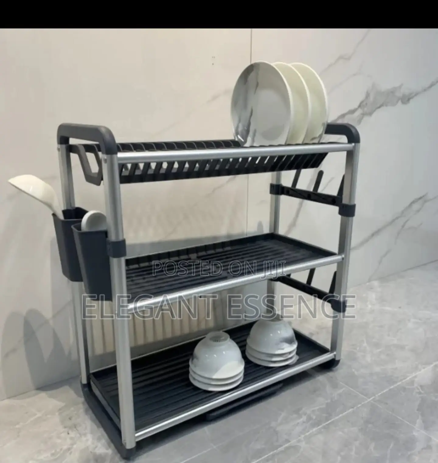 *Premium Quality 3tier Aluminium Dish Drainer*-Silver