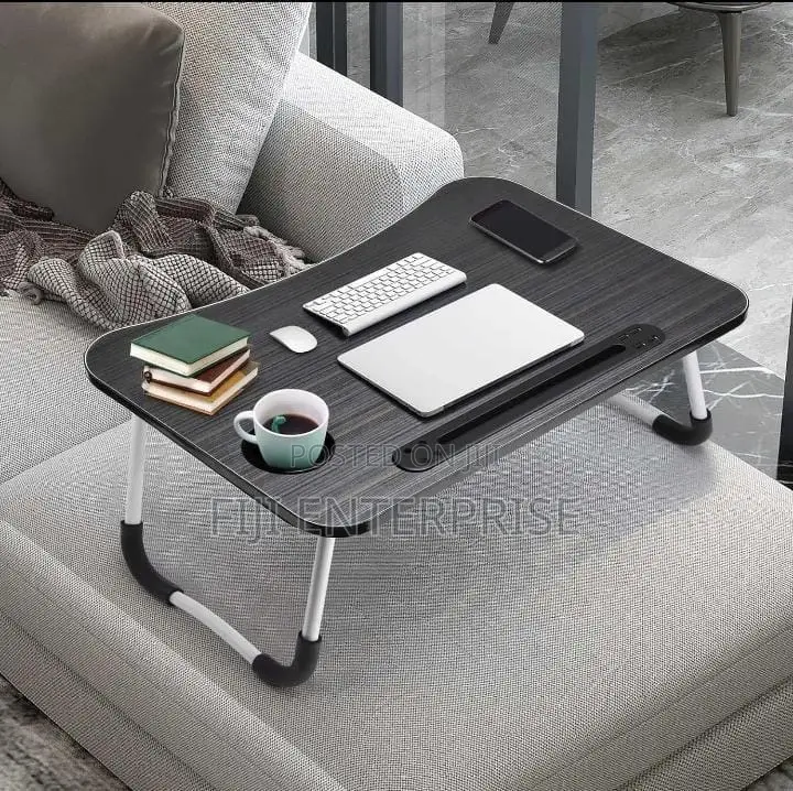 Foldable Portable Laptop Study Desk Table With Tablet Slot