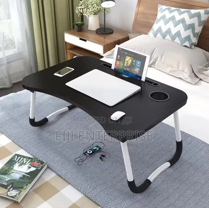 Foldable Portable Laptop Study Desk Table With Tablet Slot