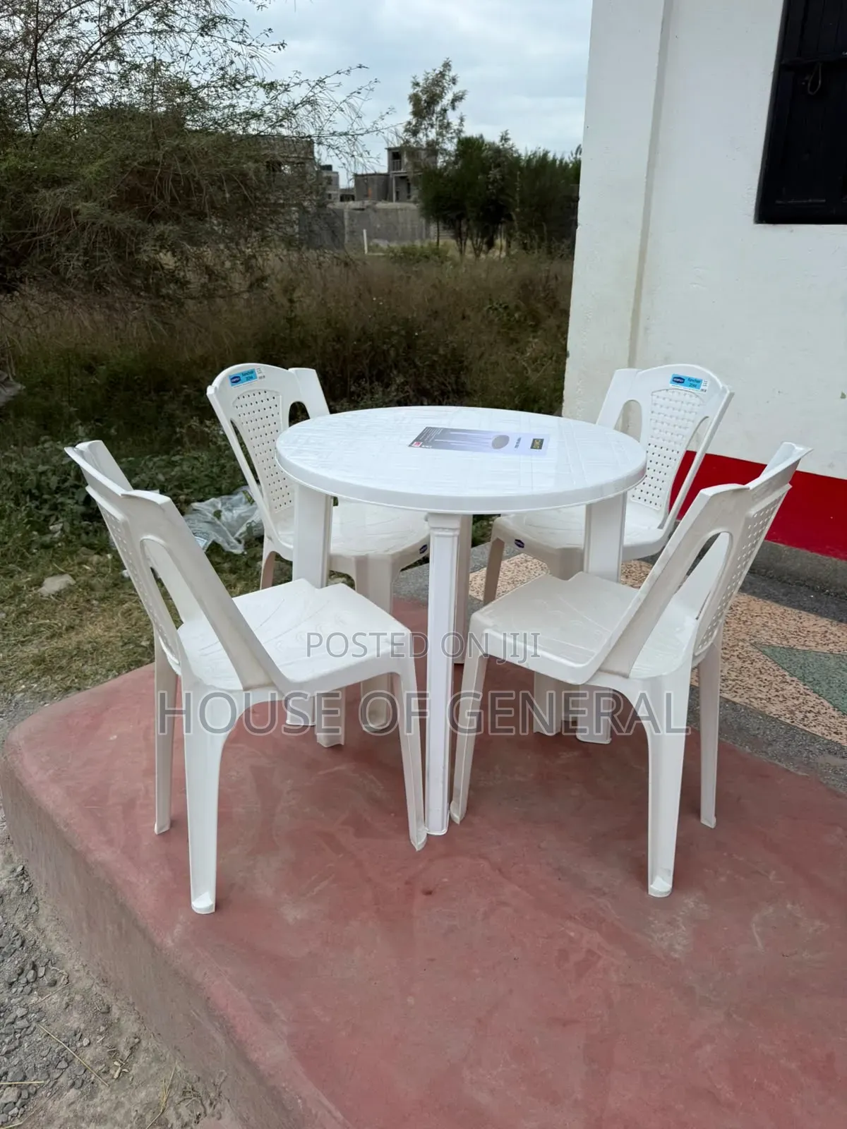Strong Set of 4 Armless Chairs and a Table.Durable Set