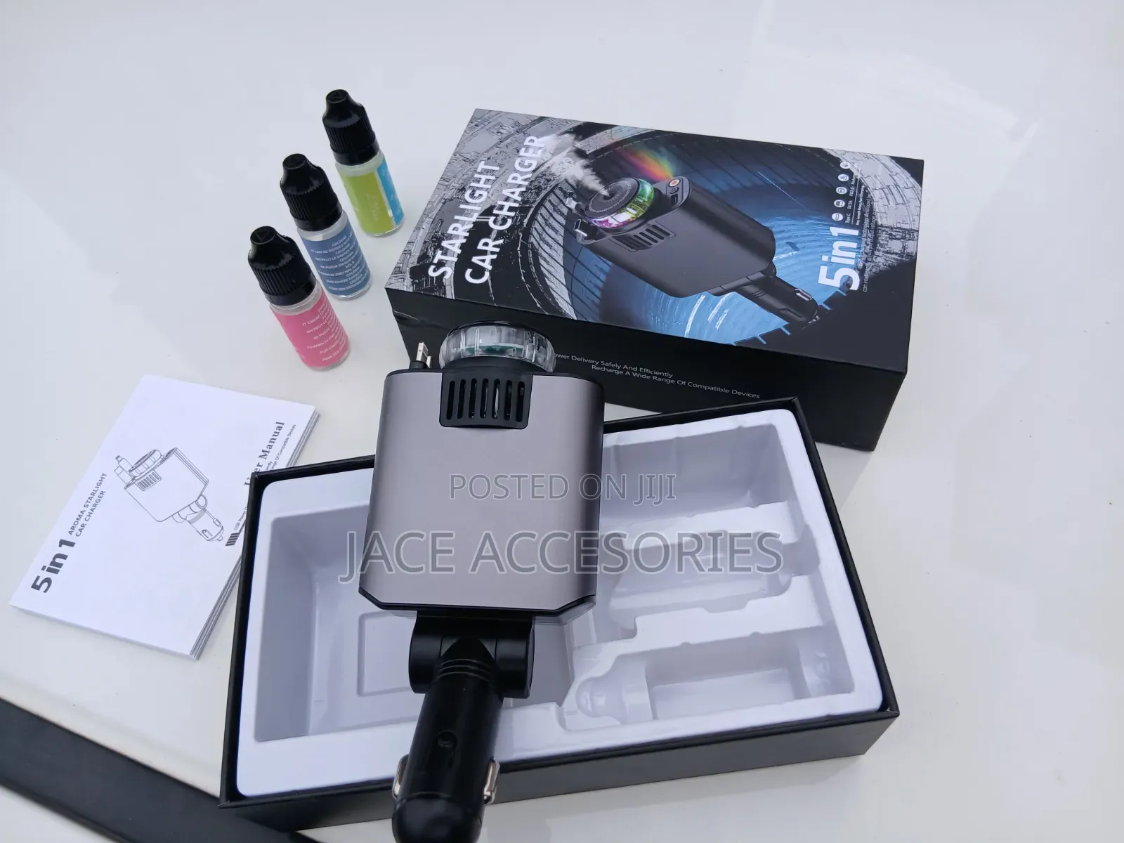 Retractable 180w Max Starlight Car Charger 5 in Pd Fast Charger