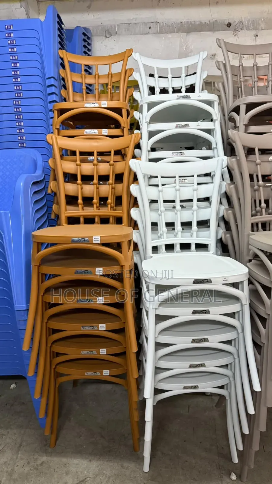 Stylish Kenstar Armless Plastic Chairs. Strong and Durable Chairs