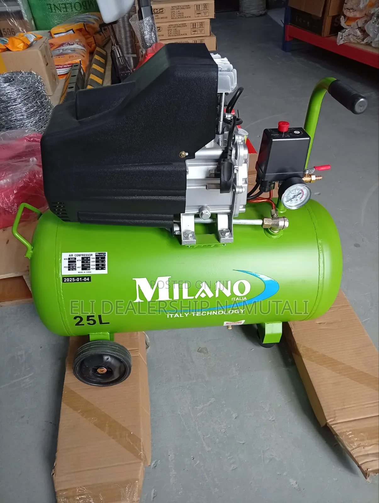 Professional Milano 50l Air Compressor – 220v, 115 Psi