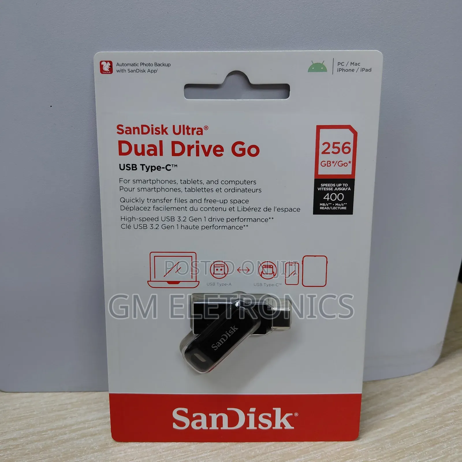 256gb 2 In 1 Dual Drive- Usb 3.2 Type C Flash Drove.