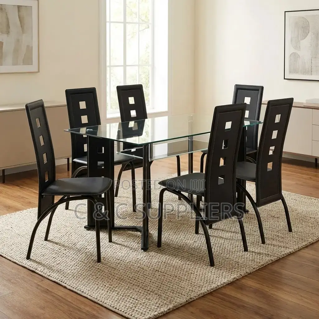 6-Seater Glass Dining Set
