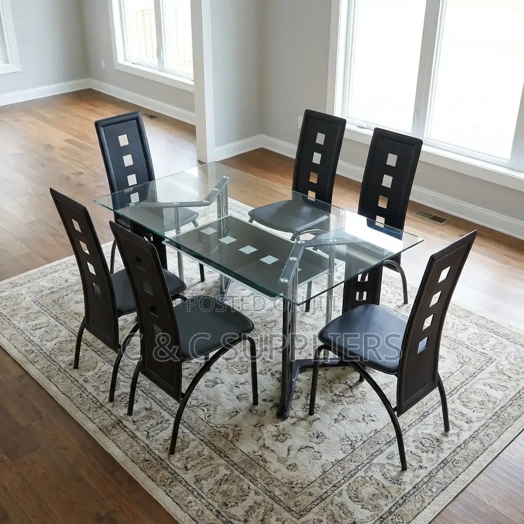 6-Seater Glass Dining Set