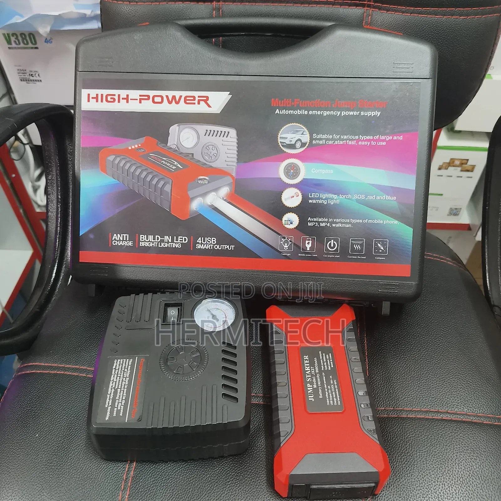 12v High Power Car Jump Starter Kit Full Kit 99800mah Battery Capacity