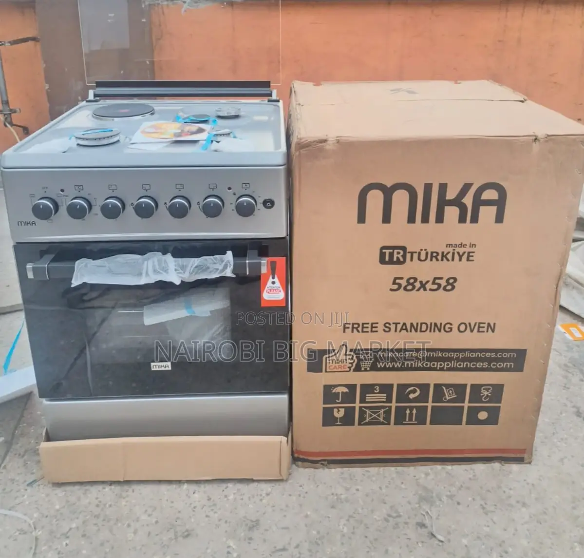 Mika Standing Cooker 58 X 58 3 Gas + 1electric With Electric Oven