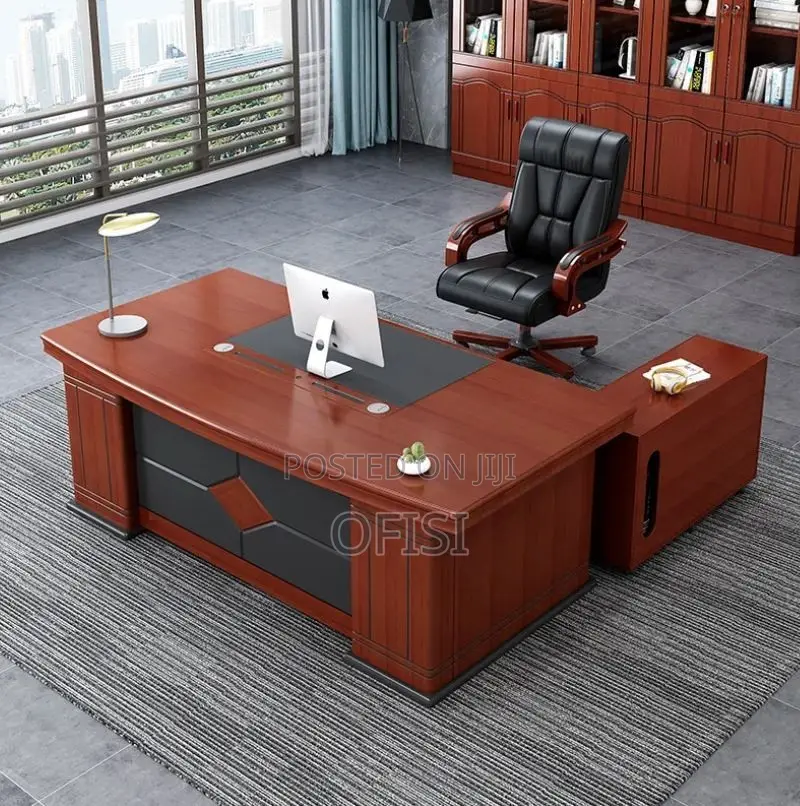 Office Desk; 1.8m Executive Office Desk – Mahogany Finish