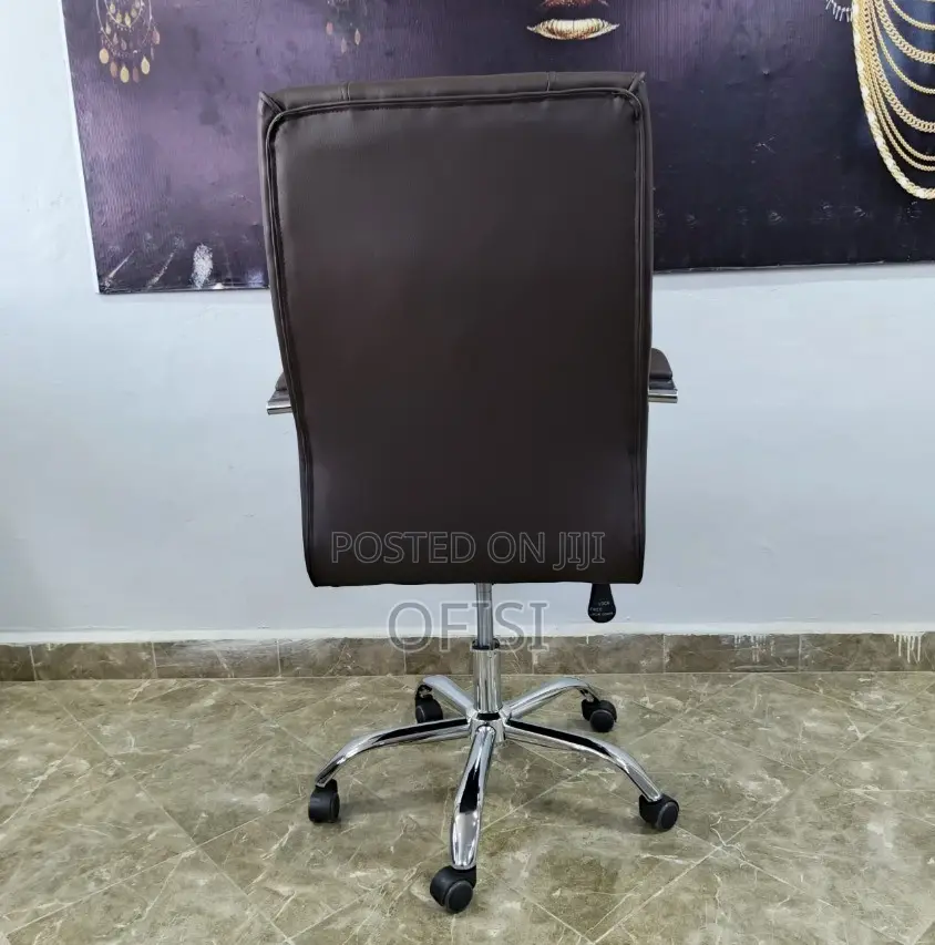 Office Chair; Executive High Back Leather Office Chair