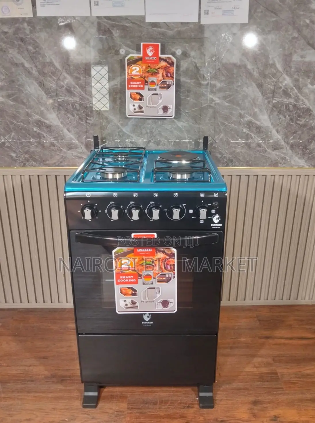 Euroken Free Standing (50by55) 3 Gas Burner +1 Electric Cooker