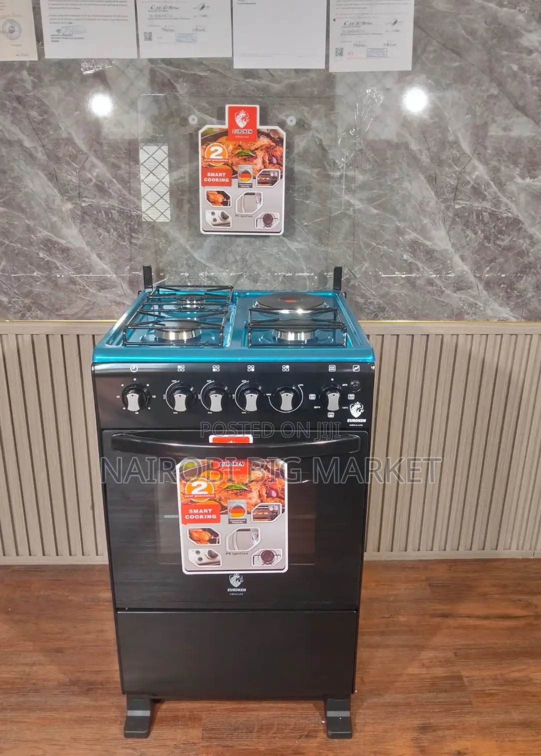 Euroken Free Standing (50by55) 3 Gas Burner +1 Electric Cooker