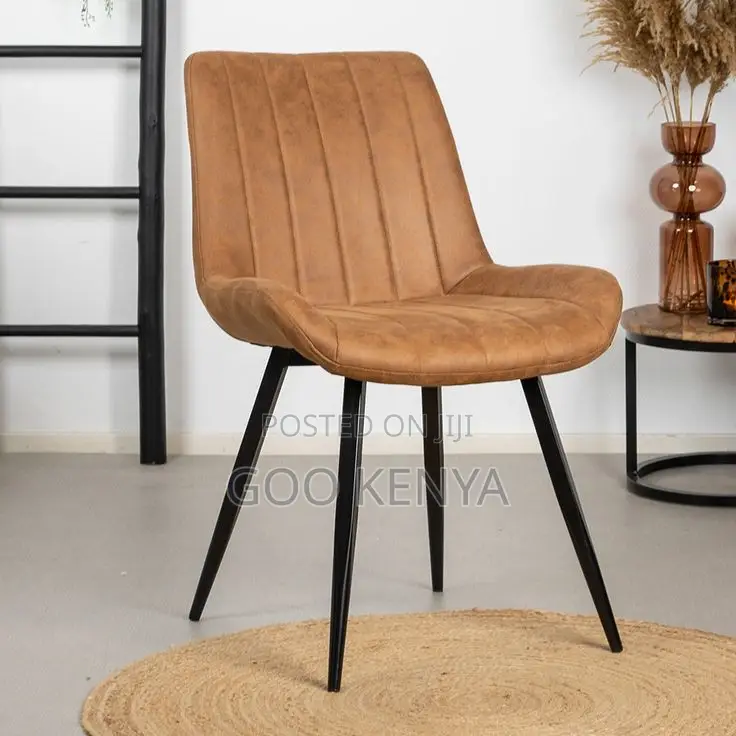 Dining Chair; High Back Fabric Dining Chair With Wide Comfortable Seat