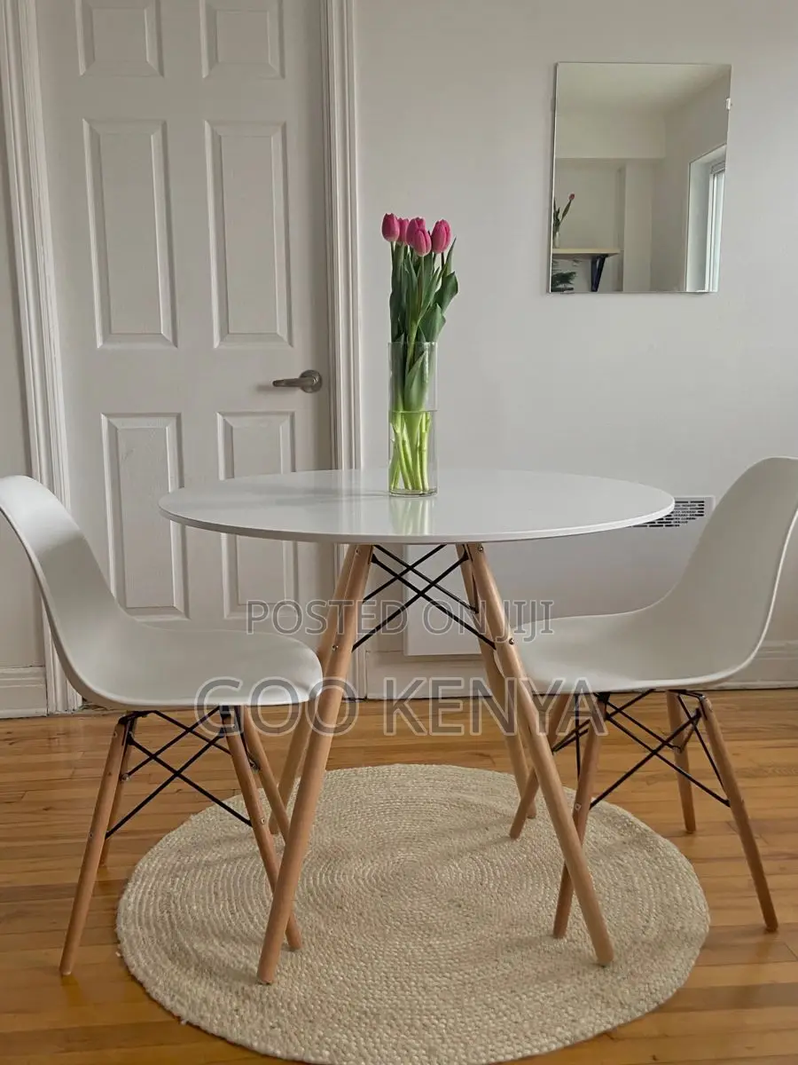 Dining Set; Elegant 4 Seater Eames Dining Set for Family Meals