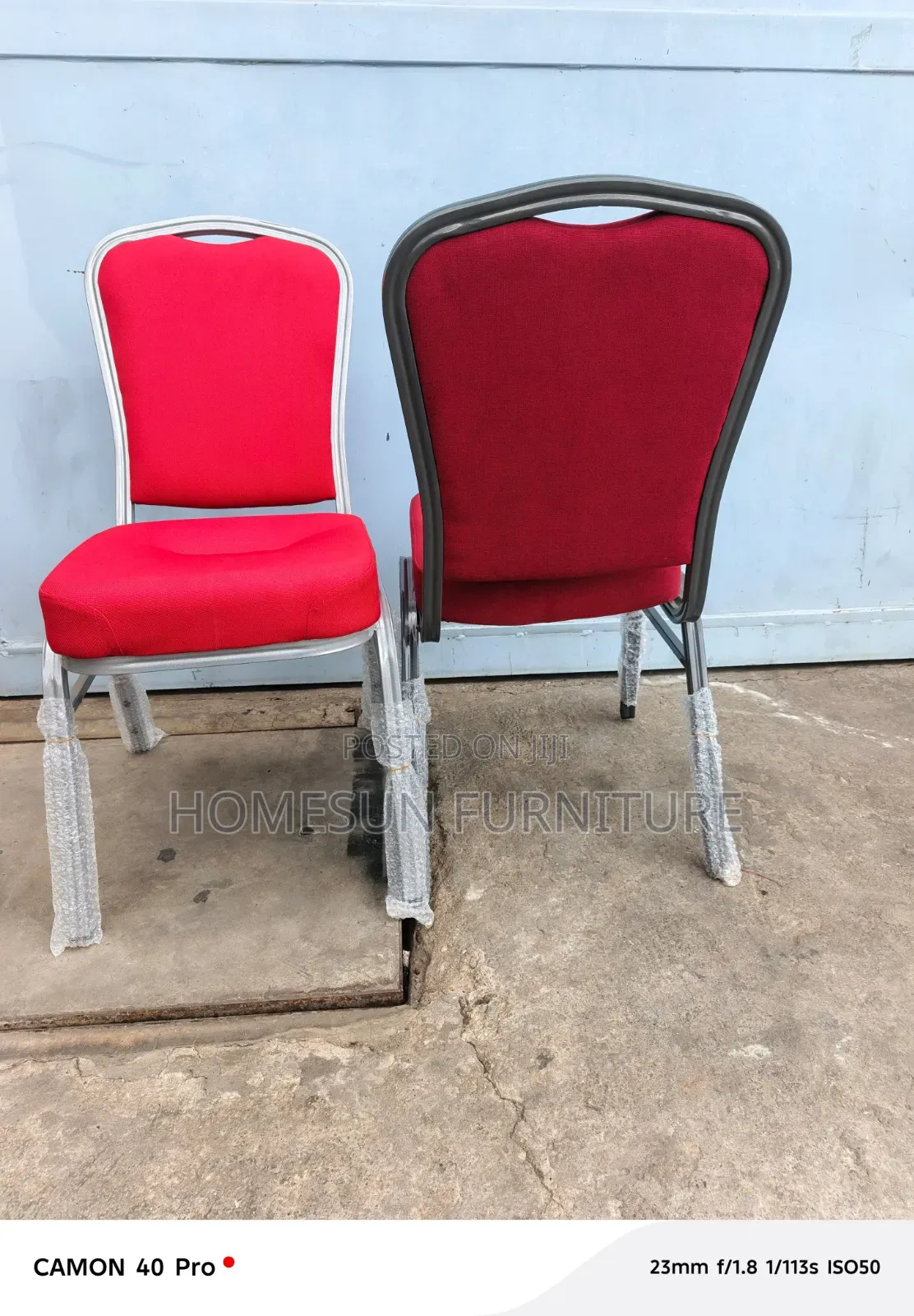 Premium Banquet Conference Chair – Red Fabric Stackable Event Chair