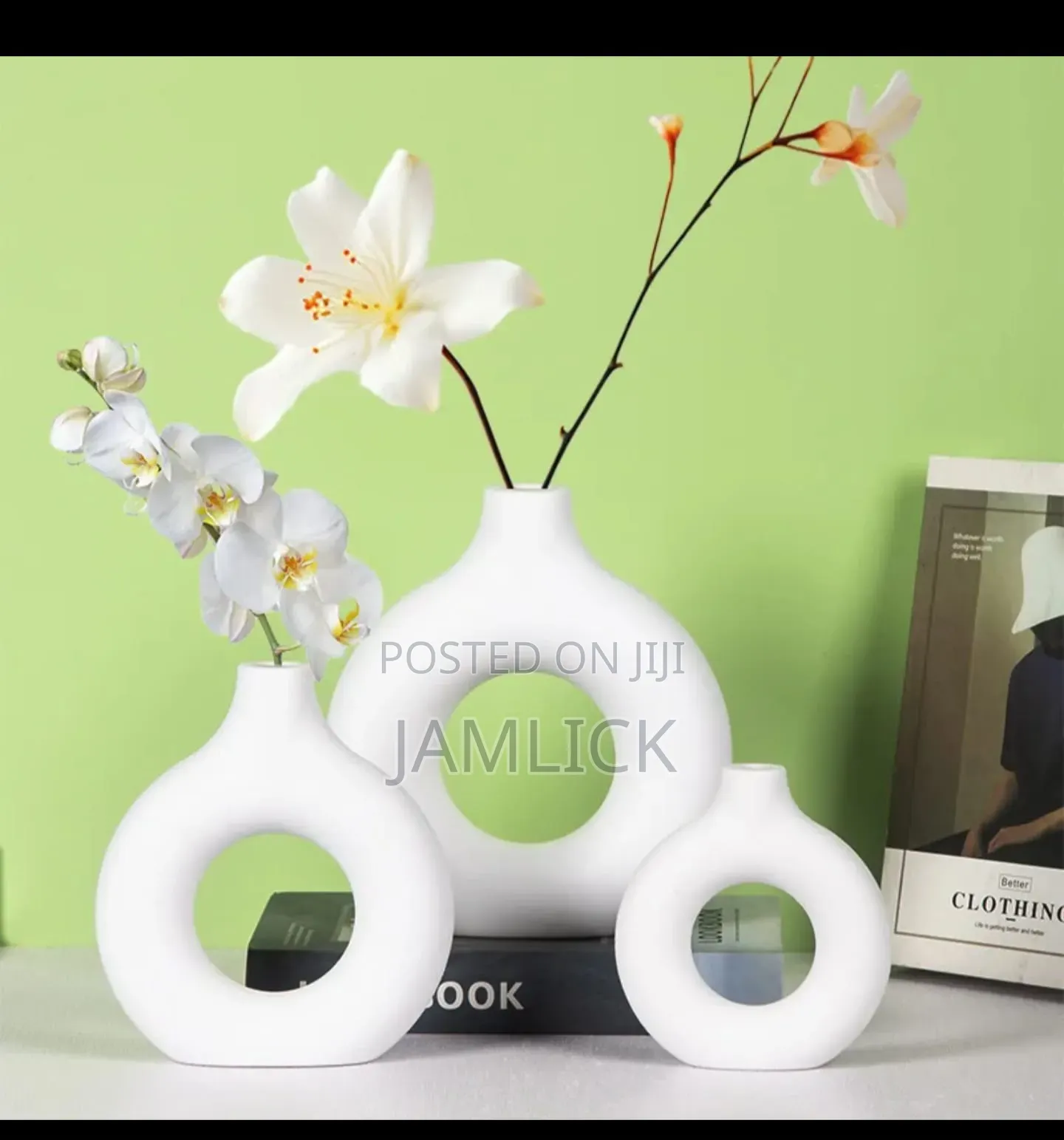 3-Piece Minimalist Art Décor Tabletop Vase Set - Rb