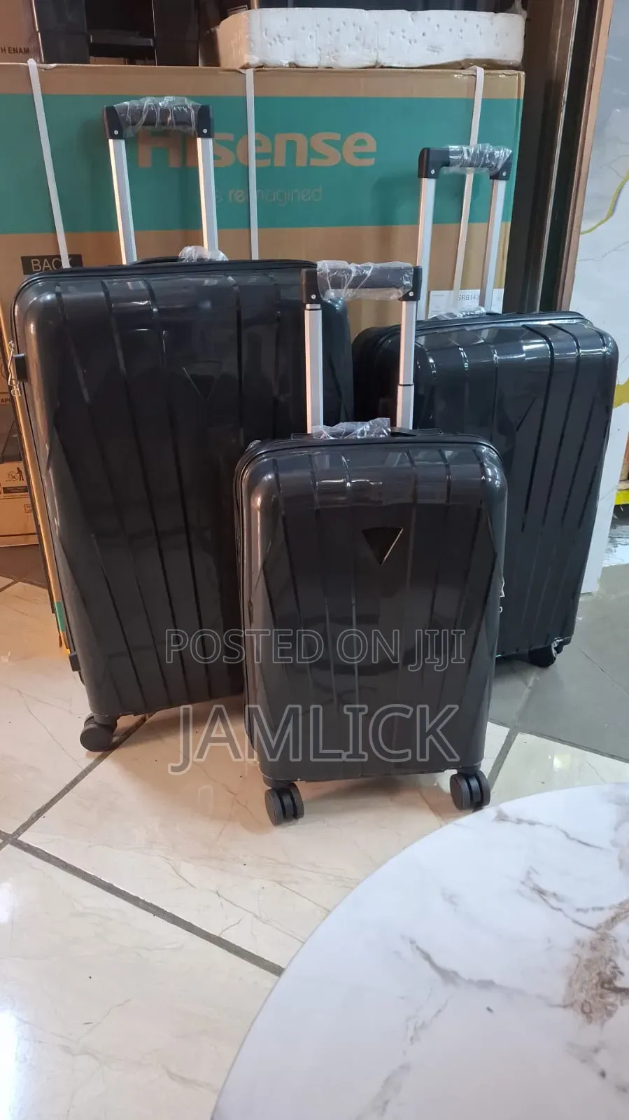 Black Unbreakable Pp 3-in-1 Suitcase Set - Pt