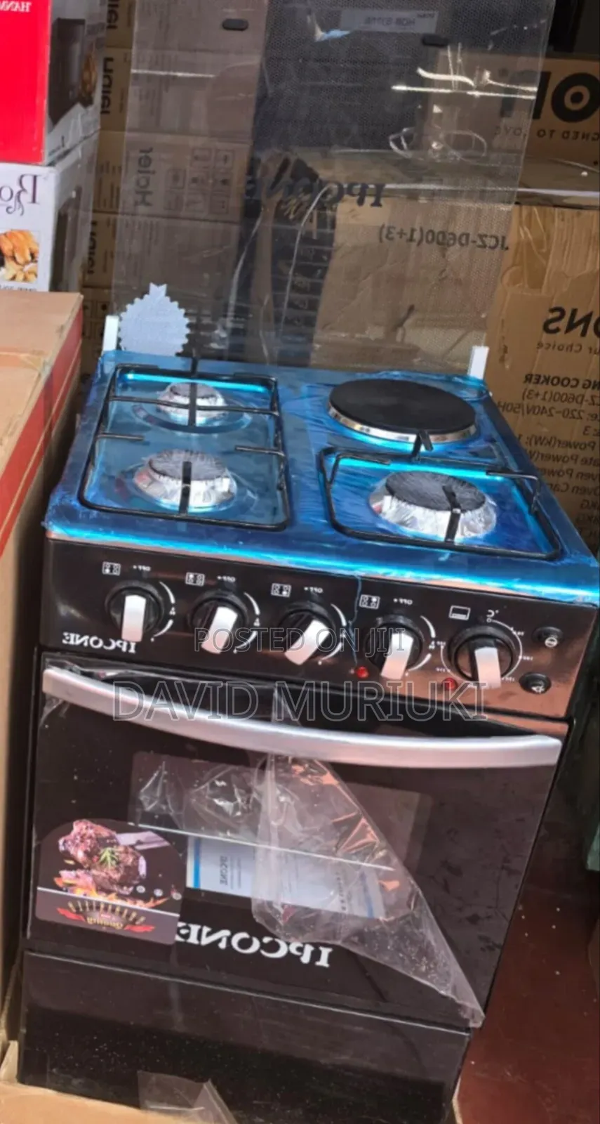 50*55 Ipcone 3+1 Standing Cooker With Electric Oven