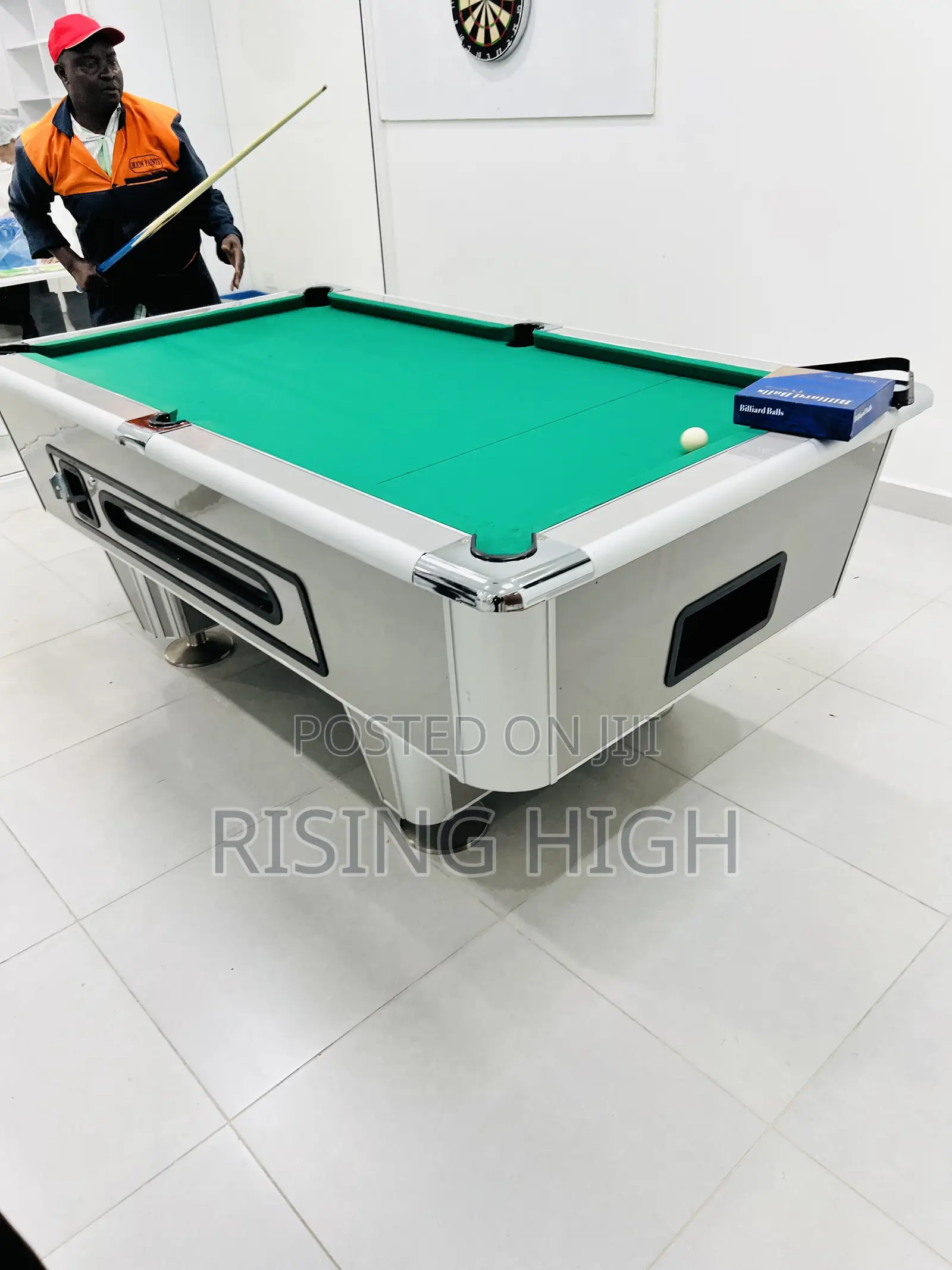 Tournament-Grade Marble Slate Pool Table