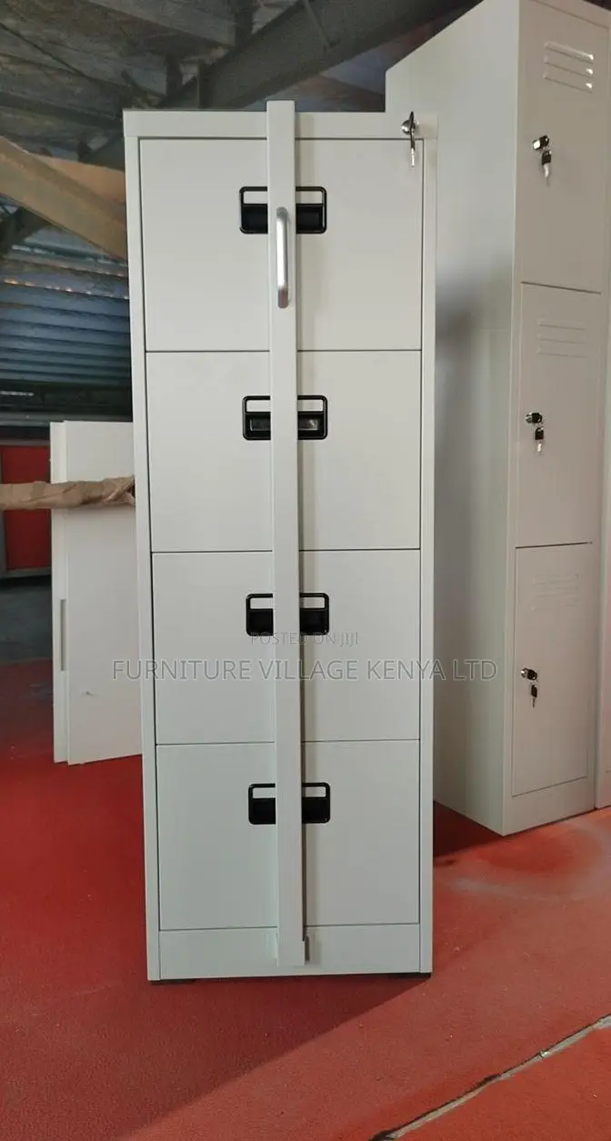 Modern 4-Drawer Metal Filing Cabinet With Steel Bar Lock