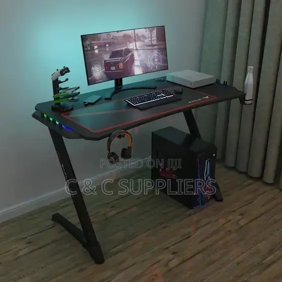 Black Ergonomic Gaming Desk-120cm