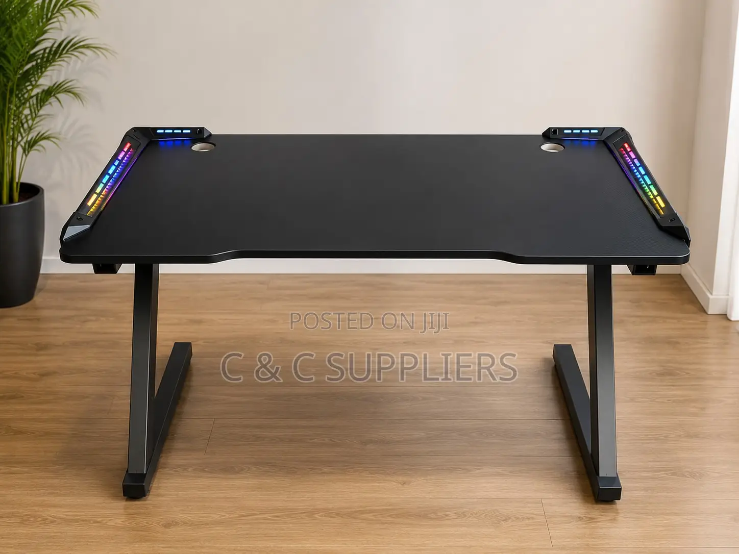 Black Ergonomic Gaming Desk-120cm