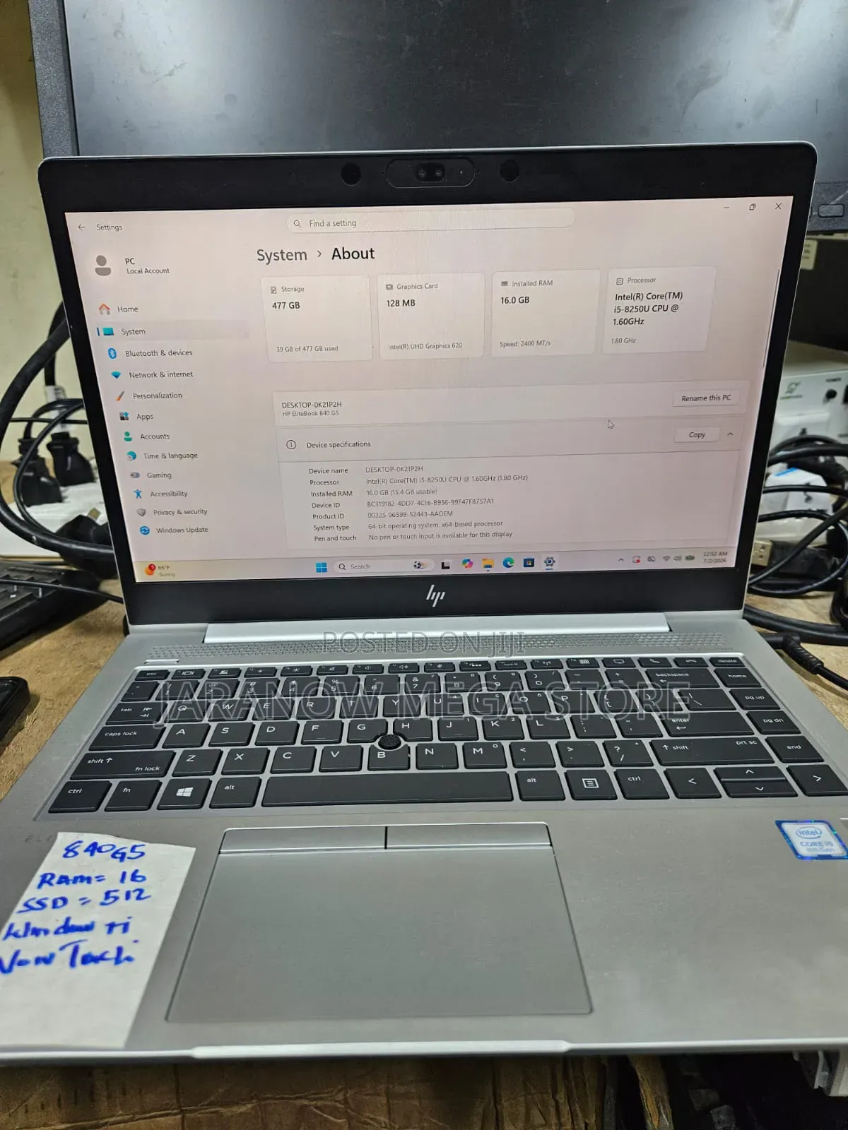 Laptop HP EliteBook 840 G5 16GB Intel Core i5 SSD 512GB