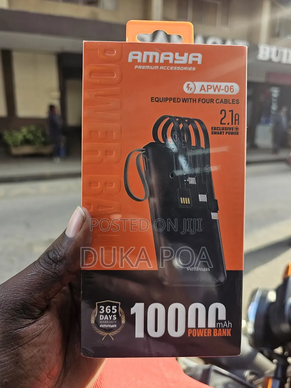 Amaya 10,000mah Powerbank With Cables
