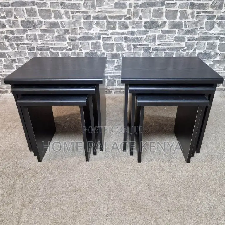 Coffee Stools: Mahogany Set of 3 Coffee Stools
