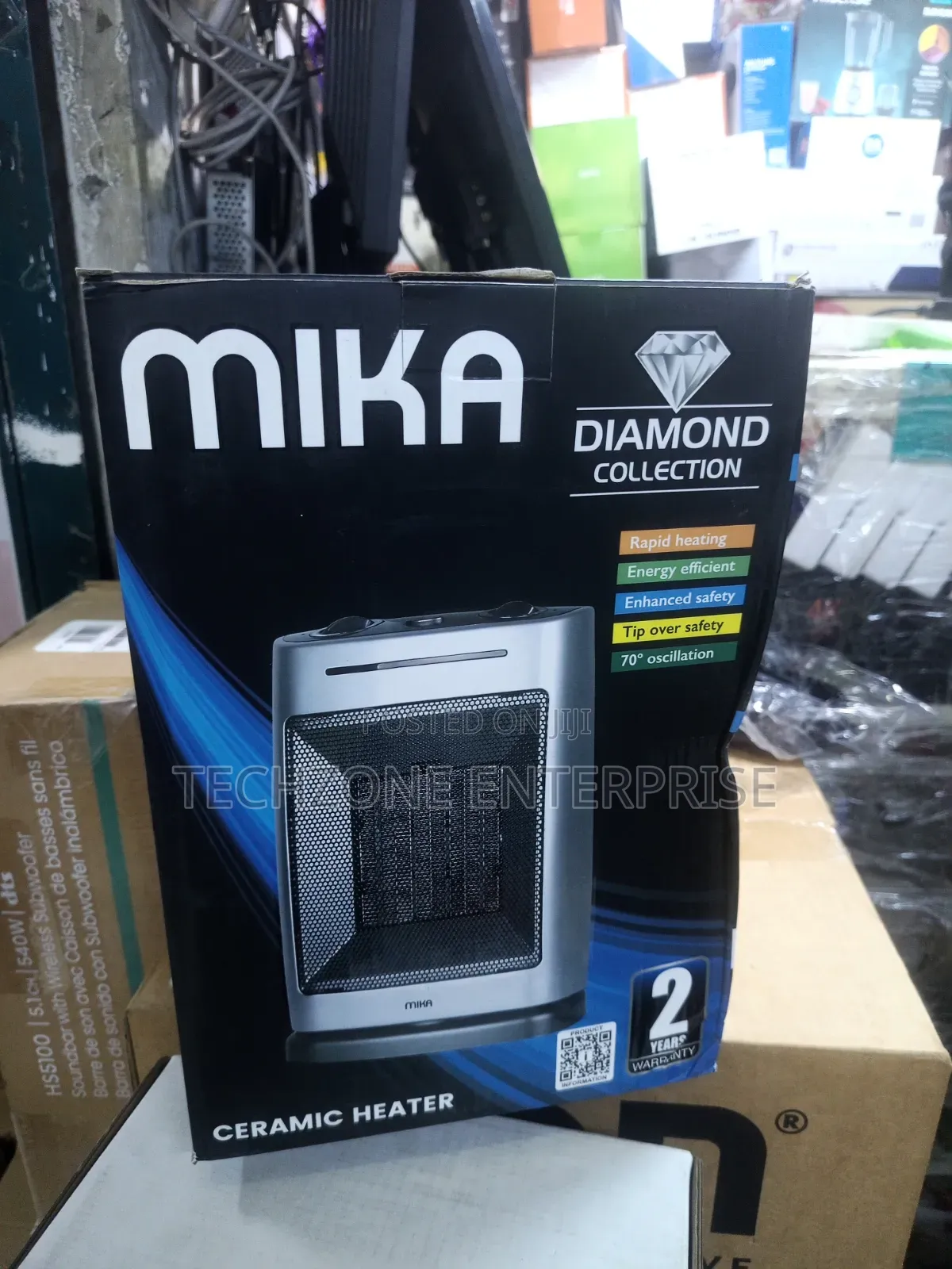 Mika Mh201 - Ceramic Heater, 750w-1500w With 2 Years Warranty 