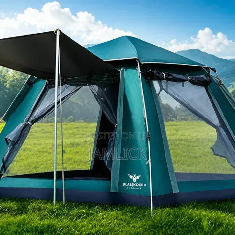 7–9 Person Camping Tent With Front Flap – 2.4m × 2.4m - Sh