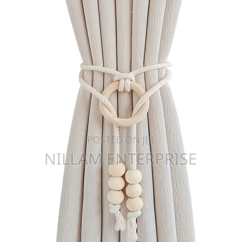 2pcs Natural Cotton Rope Curtain Tiebacks Boho Style*