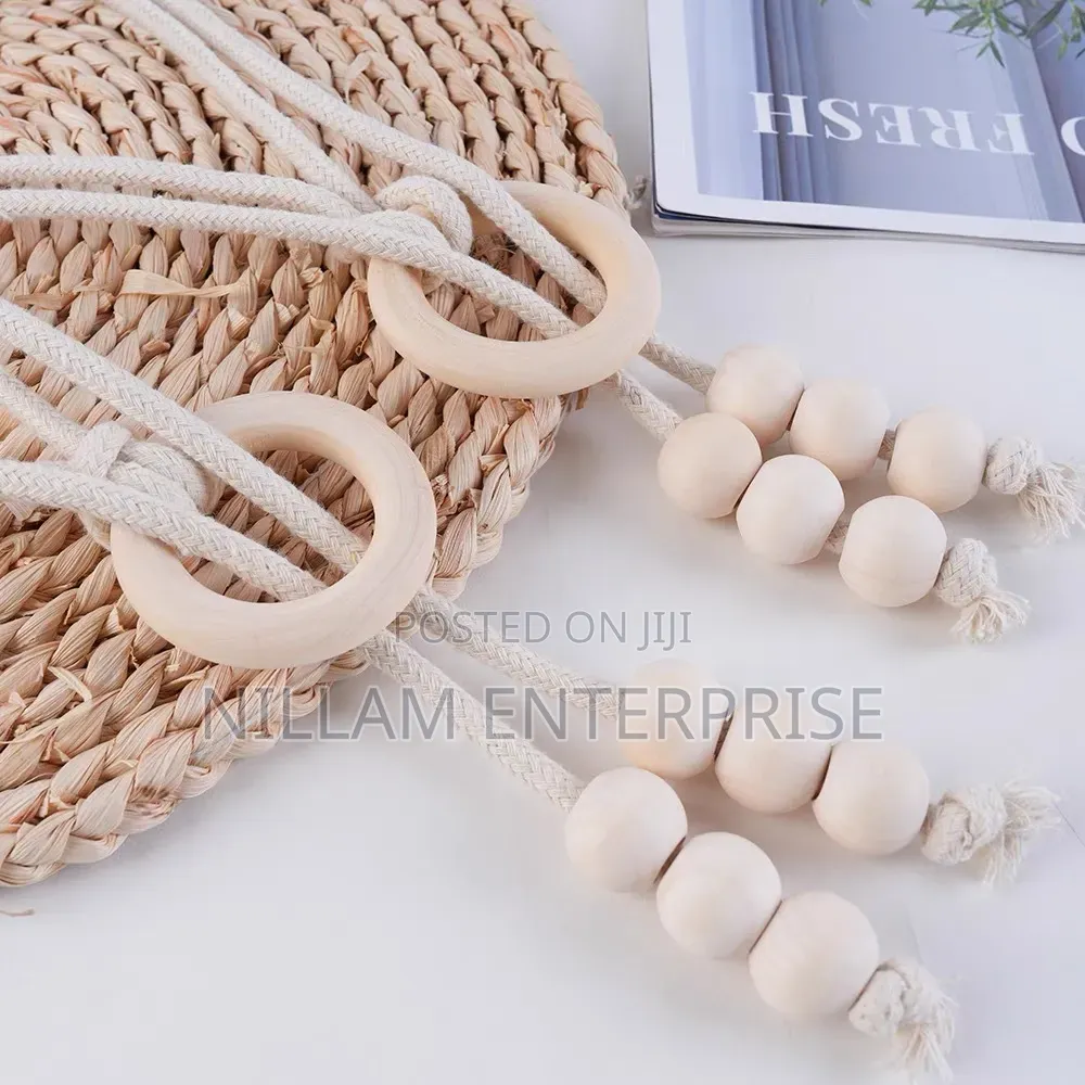 2pcs Natural Cotton Rope Curtain Tiebacks Boho Style*