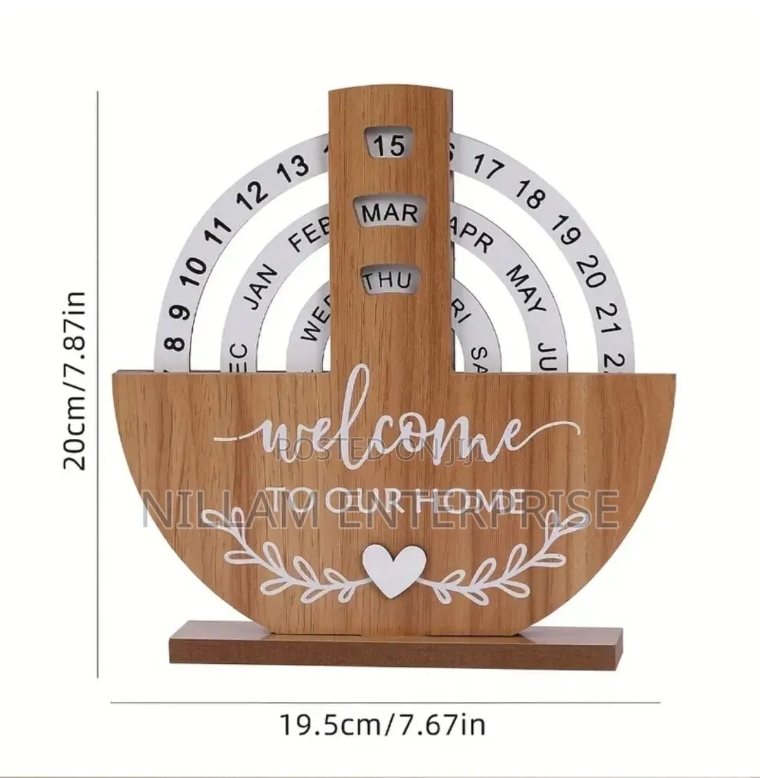 Perpetual Wooden Block Calendar*