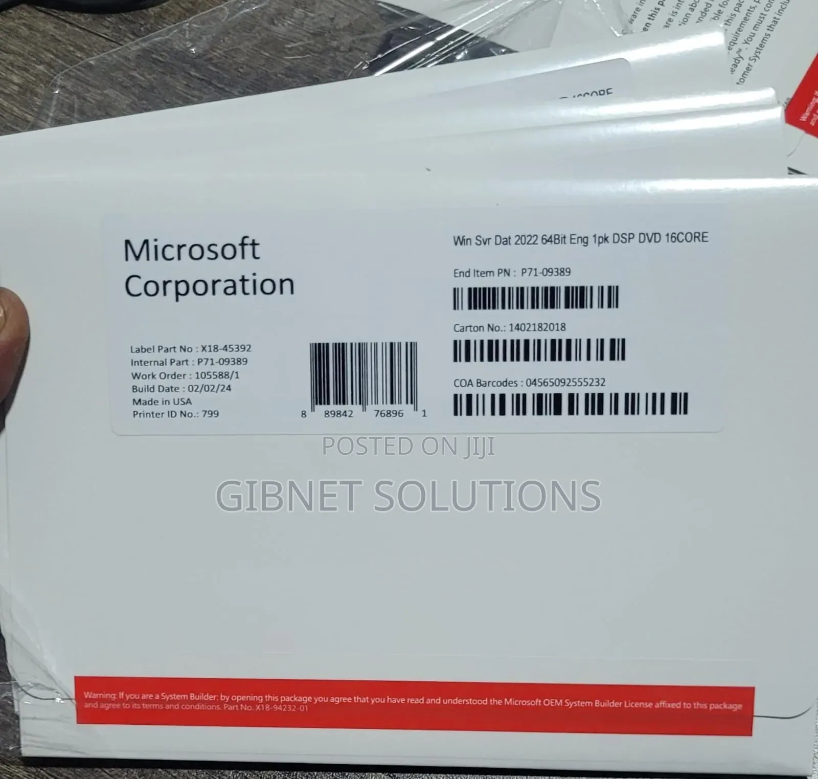 Windows Server Datacentre 2022
