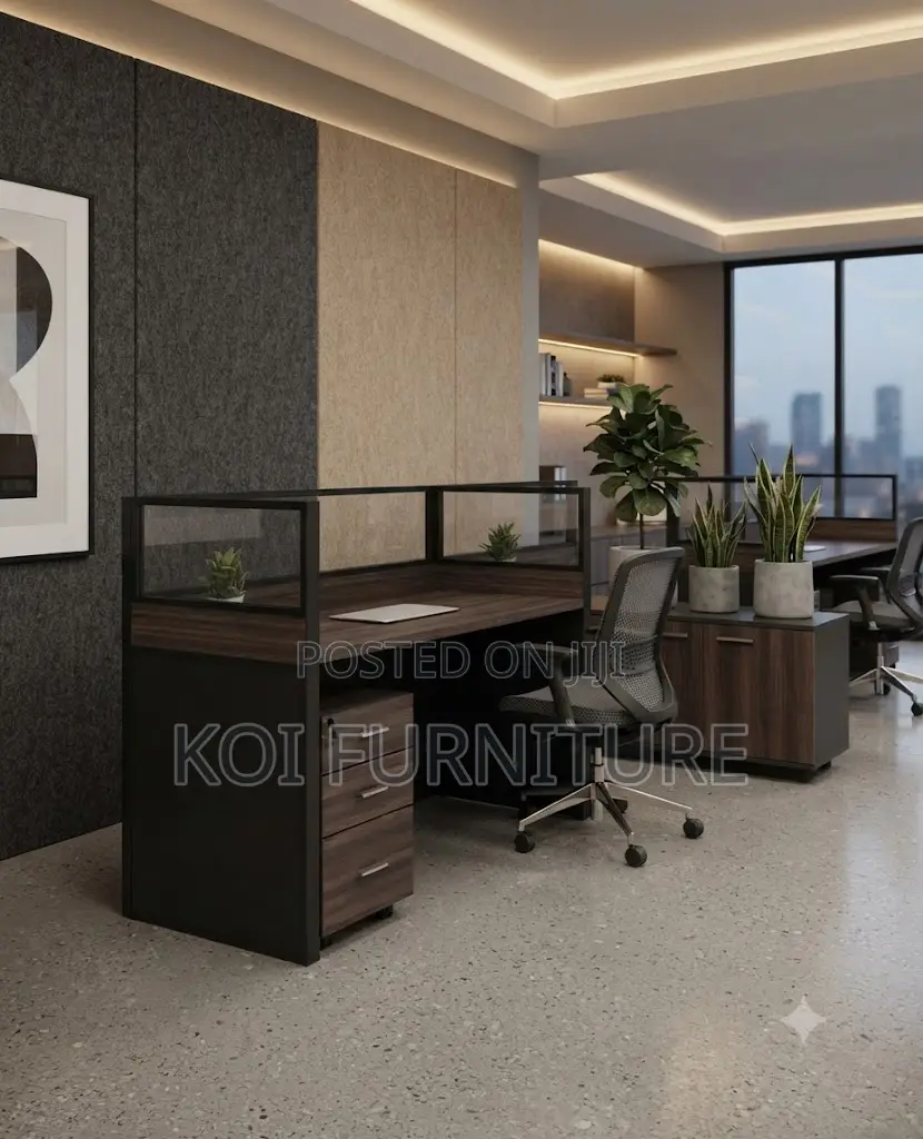 Office Workstation; 1-Person Modular Staff Workstation