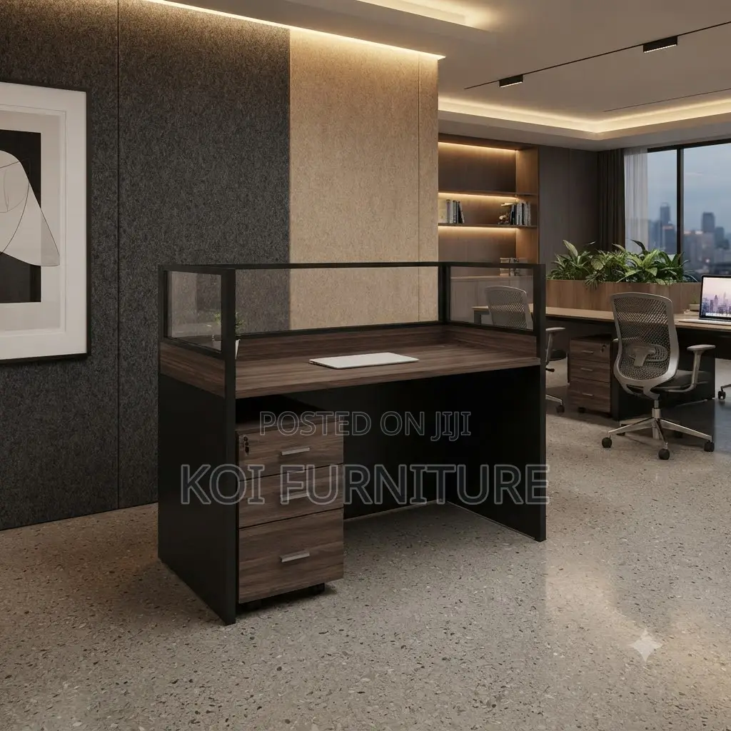 Office Workstation; 1-Person Modular Staff Workstation