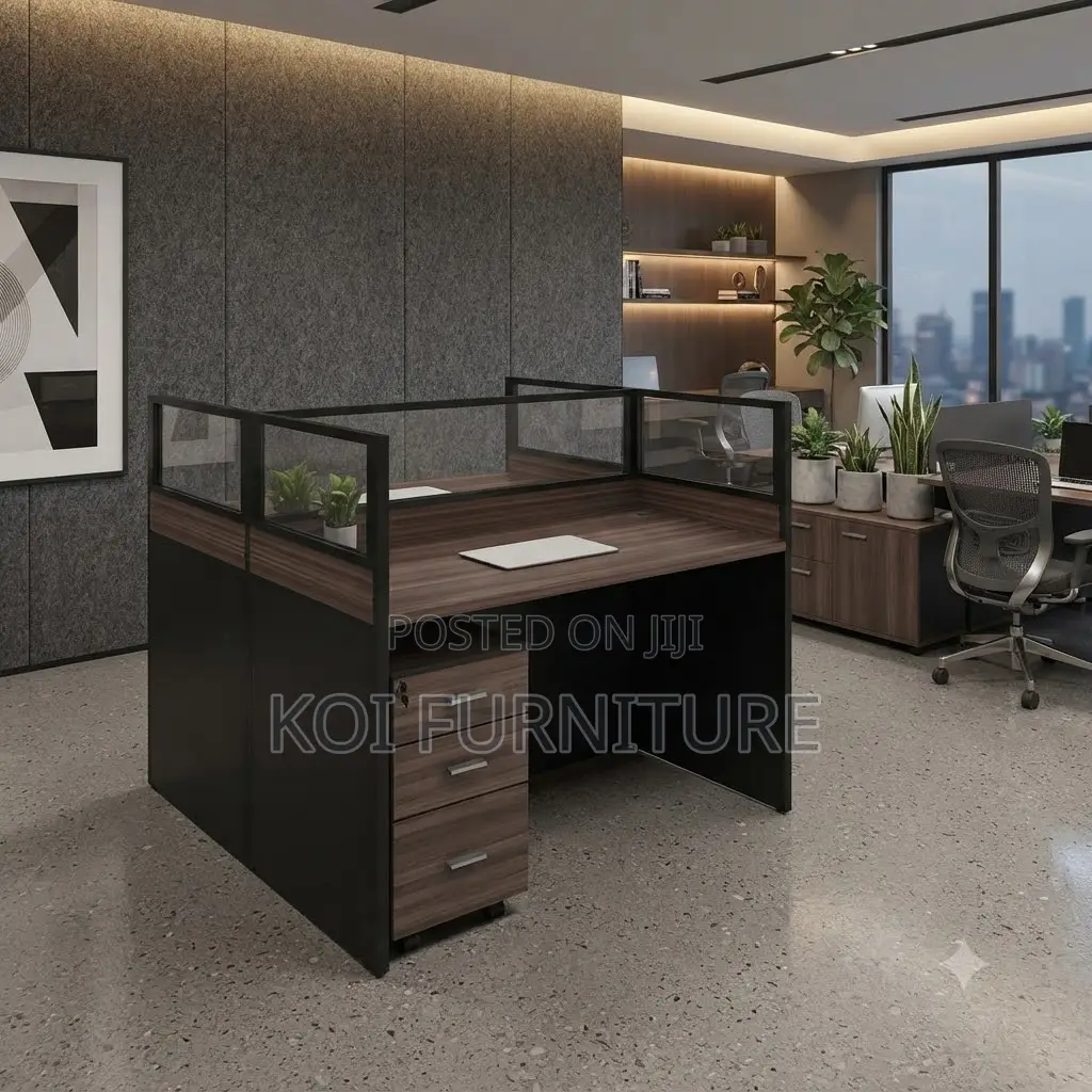 Office Workstation; 1-Person Modular Staff Workstation