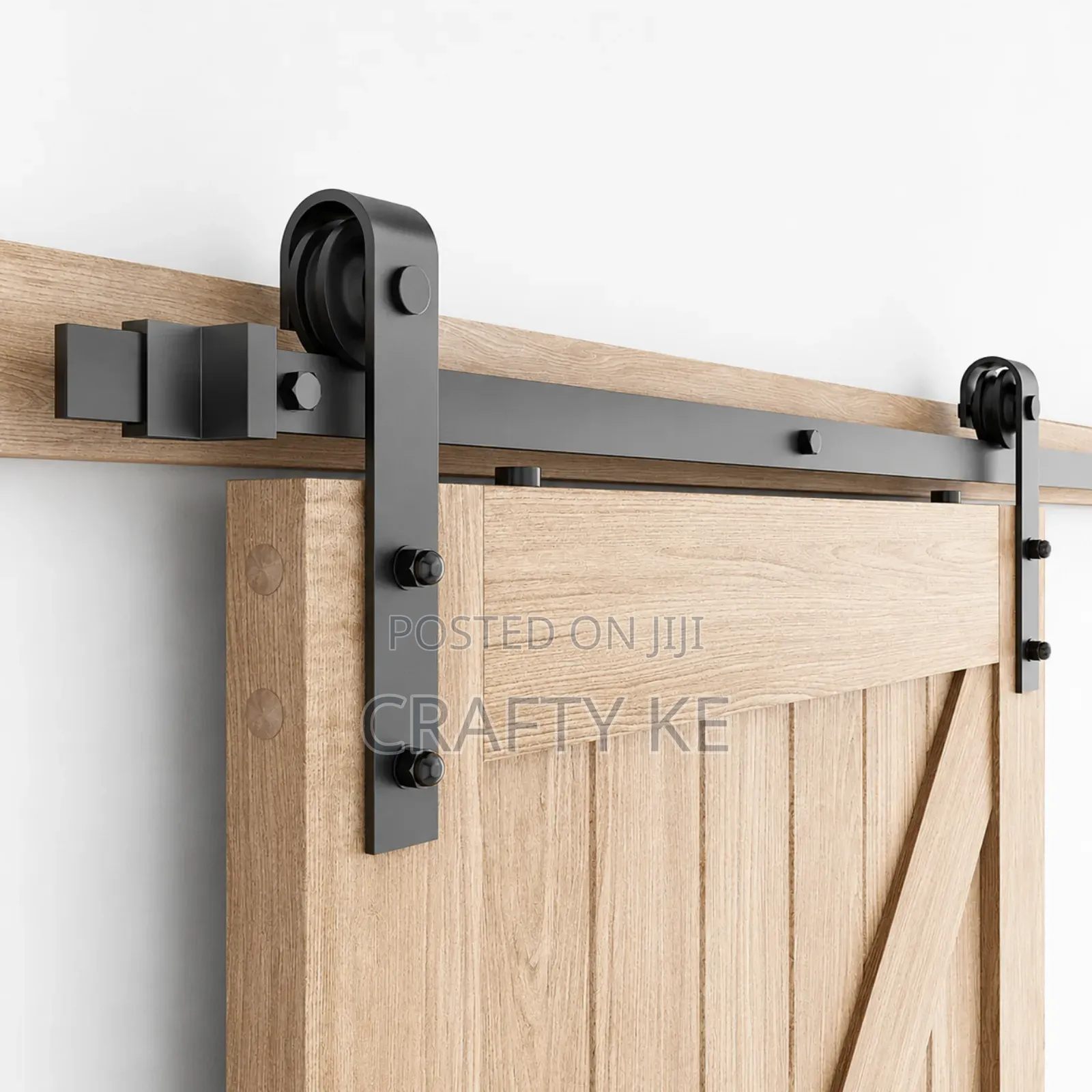 Industrial Sliding Barn Door Hardware Kit - Quiet Glode
